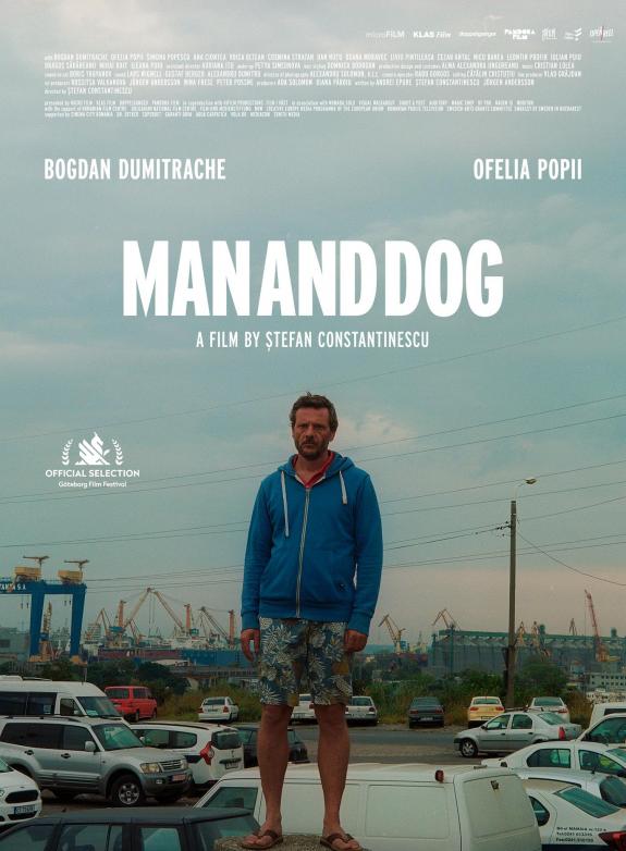 Man and dog poster